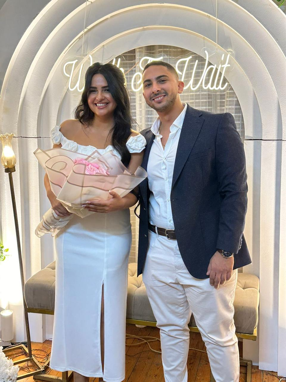 Arsanios and Sandra celebrating their engagement